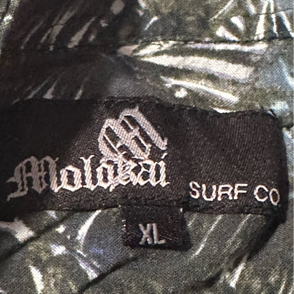 Molokai Surf Co Hawaiian Rayon Shirt Men XL Tropical Beach Resort Button Up - Picture 4 of 7